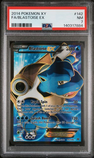 Blastoise EX - 142/146 - XY Base Set - 2014 Pokemon - PSA 7