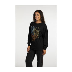 Articuno, Zapdos & Moltres Black Oversize Long-Sleeve T-Shirt - Women