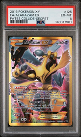 Alakazam EX - 125/124 - Fates Collide - 2016 Pokemon - PSA 6