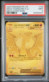 Mega Charizard X ex 130/094 - Phantasmal Flames - 2025 Pokemon - PSA 9