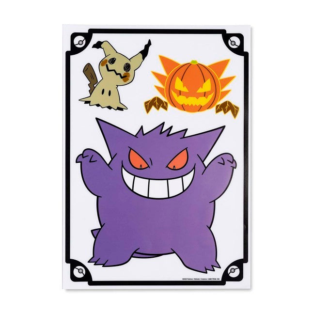 Ghost Types Pokémon Halloween Window Clings (5 Sheets)