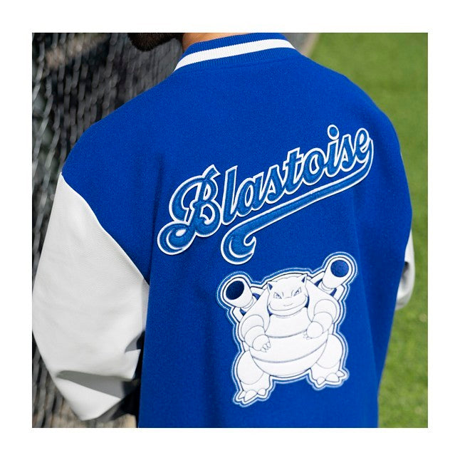Blastoise Blue Baseball Varsity Jacket - Adult