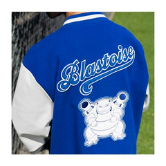 Blastoise Blue Baseball Varsity Jacket - Adult