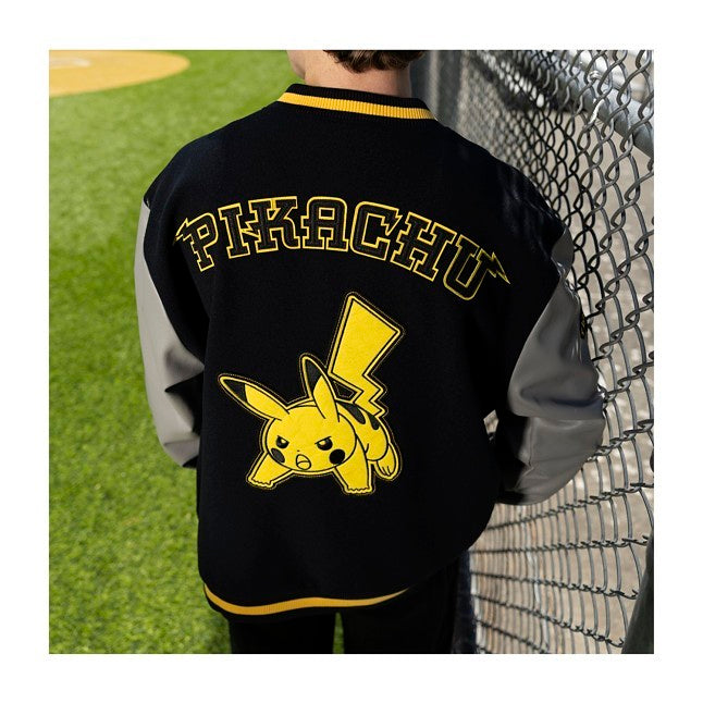 Pikachu Yellow Baseball Varsity Jacket - Adult