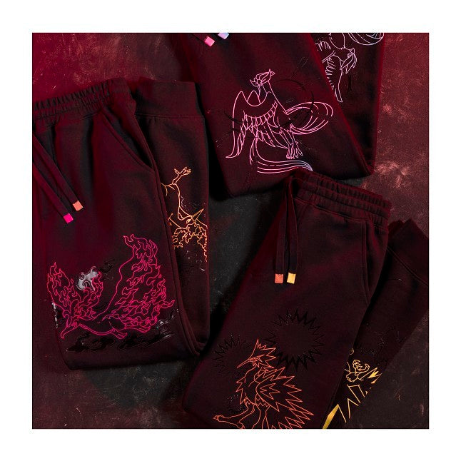 Moltres & Galarian Moltres Black Fleece Jogger Pants - Adult