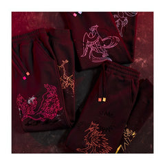 Moltres & Galarian Moltres Black Fleece Jogger Pants - Adult