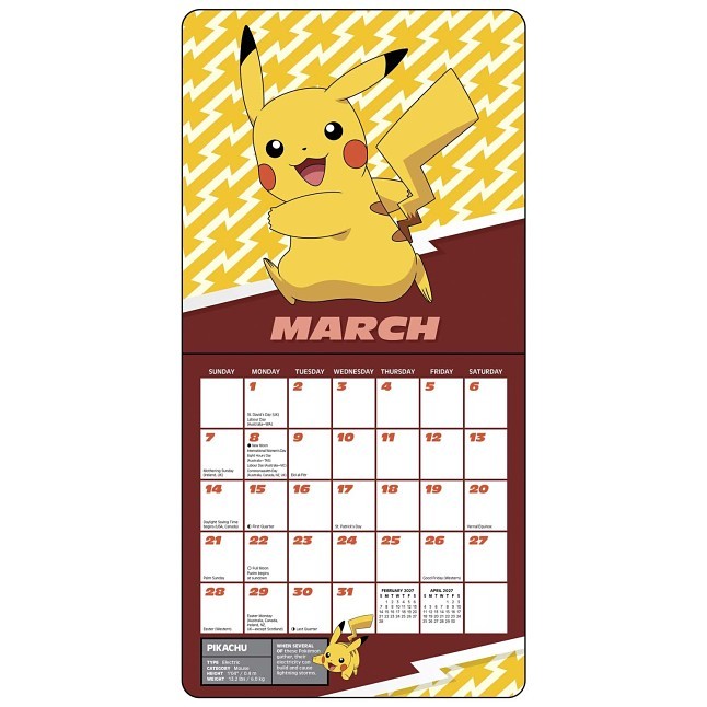Pokémon 2027 Mini Wall Calendar