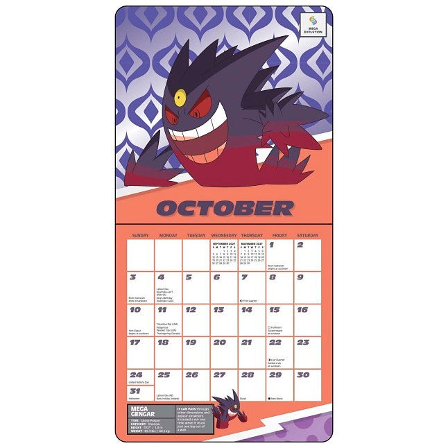 Pokémon 2027 Mini Wall Calendar
