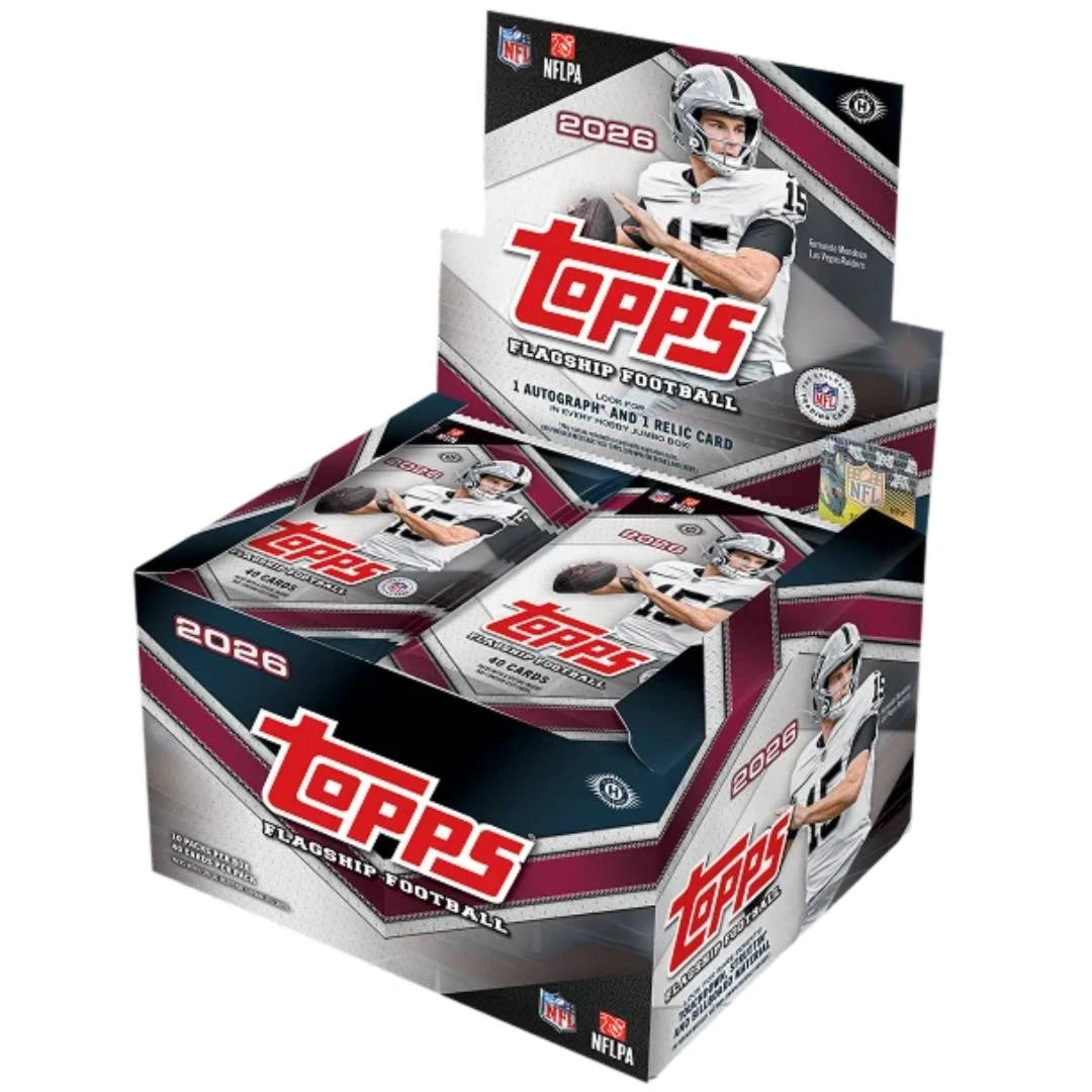 2026 TOPPS FLAGSHIP FOOTBALL JUMBO BOX (1 AUTO & RELIC) NFL image 0