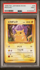 Pikachu - 025 - Base Set Japanese - 1996 Pokemon - PSA 9